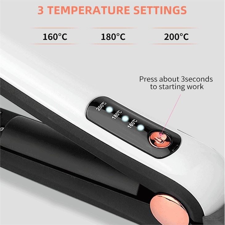 USB dobíjecí akumulátorová cestovní žehlicí šmouhou vlasů